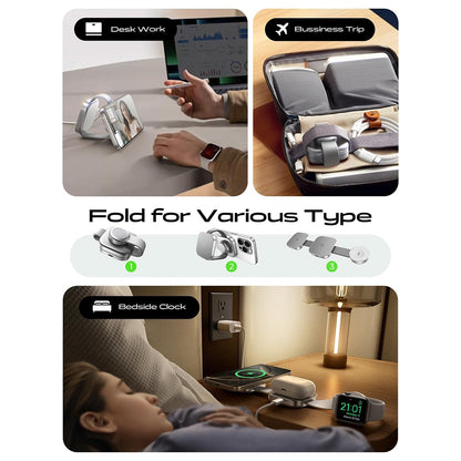 Caricabatterie Wireless Lisen 3in1, 15W, 1.67A, Grigio YL0424040001