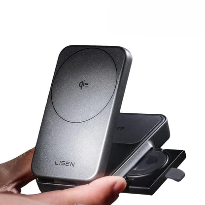 Caricabatterie Wireless Lisen W106 3in1, 15W, 1.67A, Grigio YL0424120009