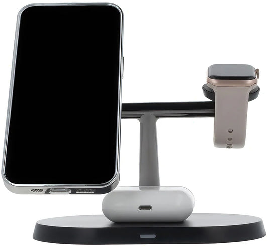 Caricabatterie Wireless Retea MaXlife MXWC-03 3in1, 15W, 1.67A, Nero