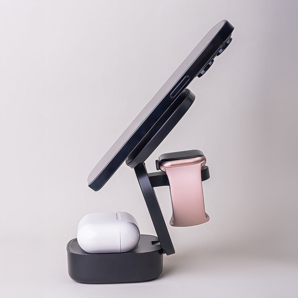 MaXlife MXWC-06 3in1 Wireless Network Charger, 15W, 1.67A, Black