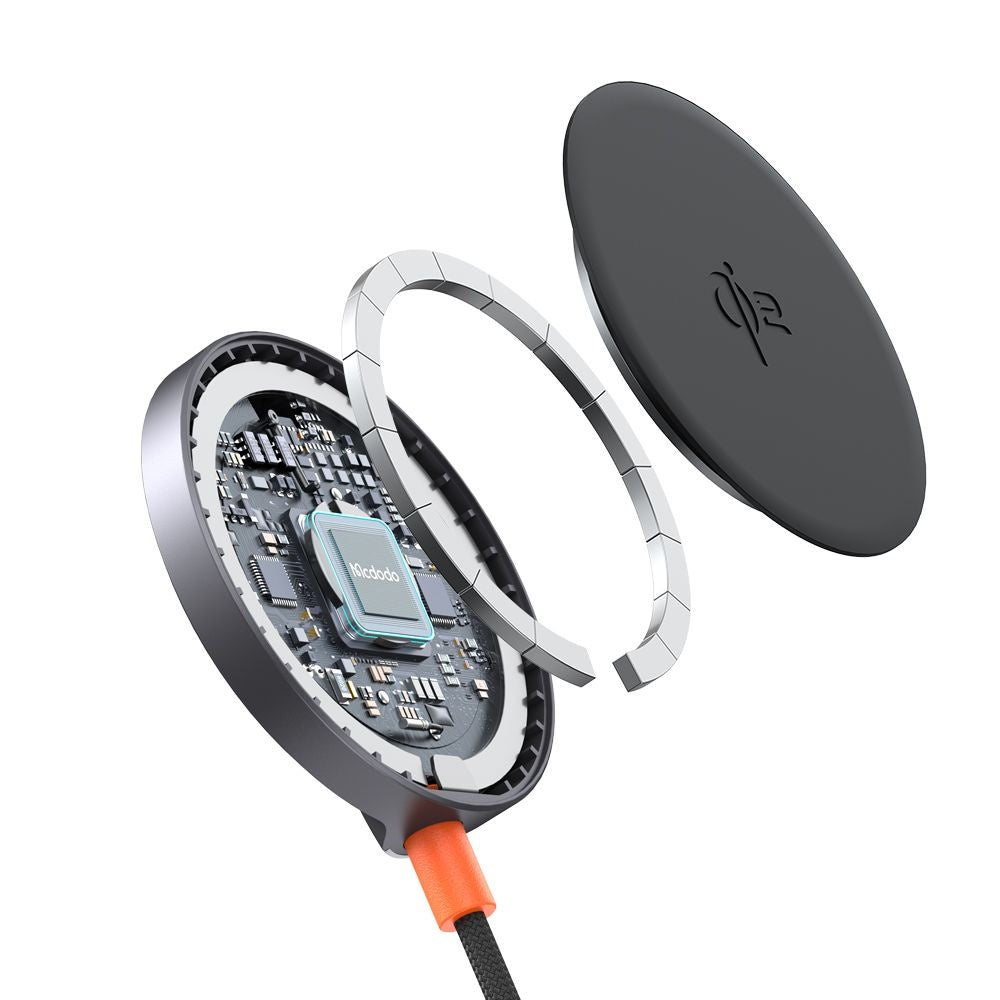 Caricabatterie Wireless McDodo CH-2860 MagQ, 15W, 1.67A, Nero