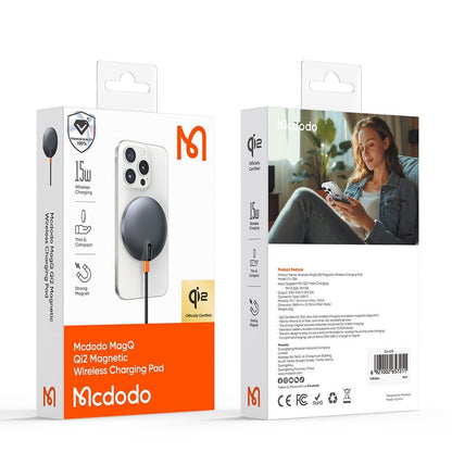 Caricabatterie Wireless McDodo CH-2860 MagQ, 15W, 1.67A, Nero