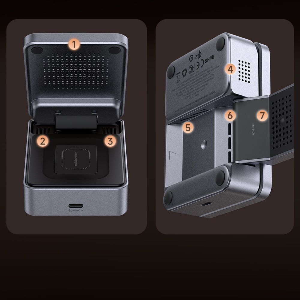 Caricabatterie Wireless McDodo CH-5192 3in1, 22.5W, 1.67A, Grigio