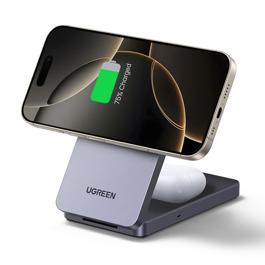 Caricabatterie Wireless UGREEN W528 2in1, 20W, 1.67A, Nero