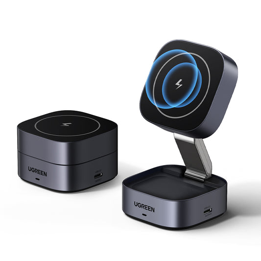 Caricabatterie Wireless UGREEN W526 3in1, 20W, 1.67A, 1 x USB-C, Nero
