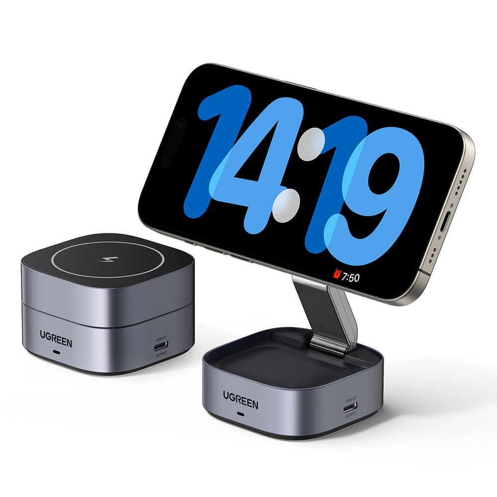 Caricabatterie Wireless UGREEN W526 3in1, 20W, 1.67A, 1 x USB-C, Nero