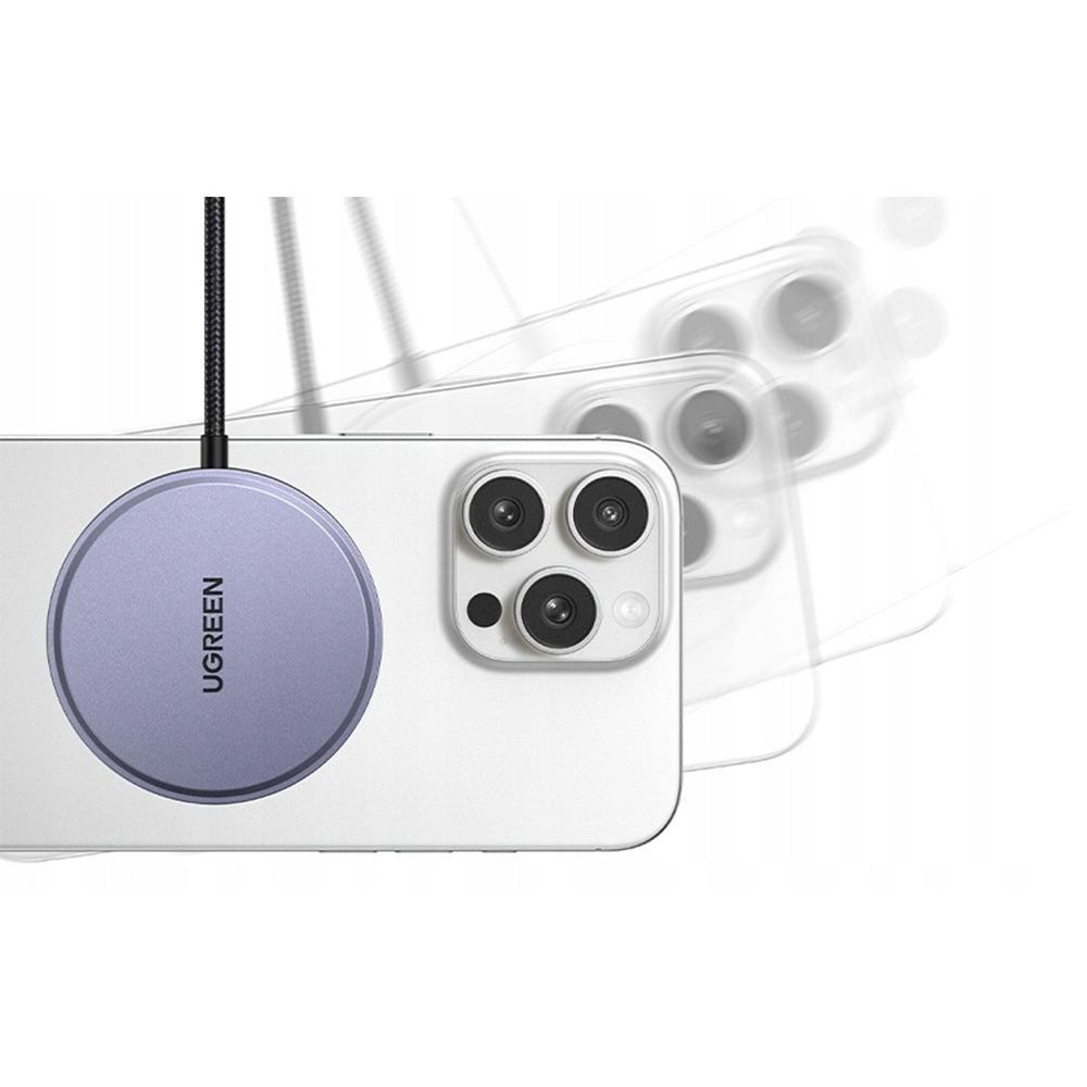 Caricabatterie Wireless UGREEN W703, 15W, 1.67A, Nero