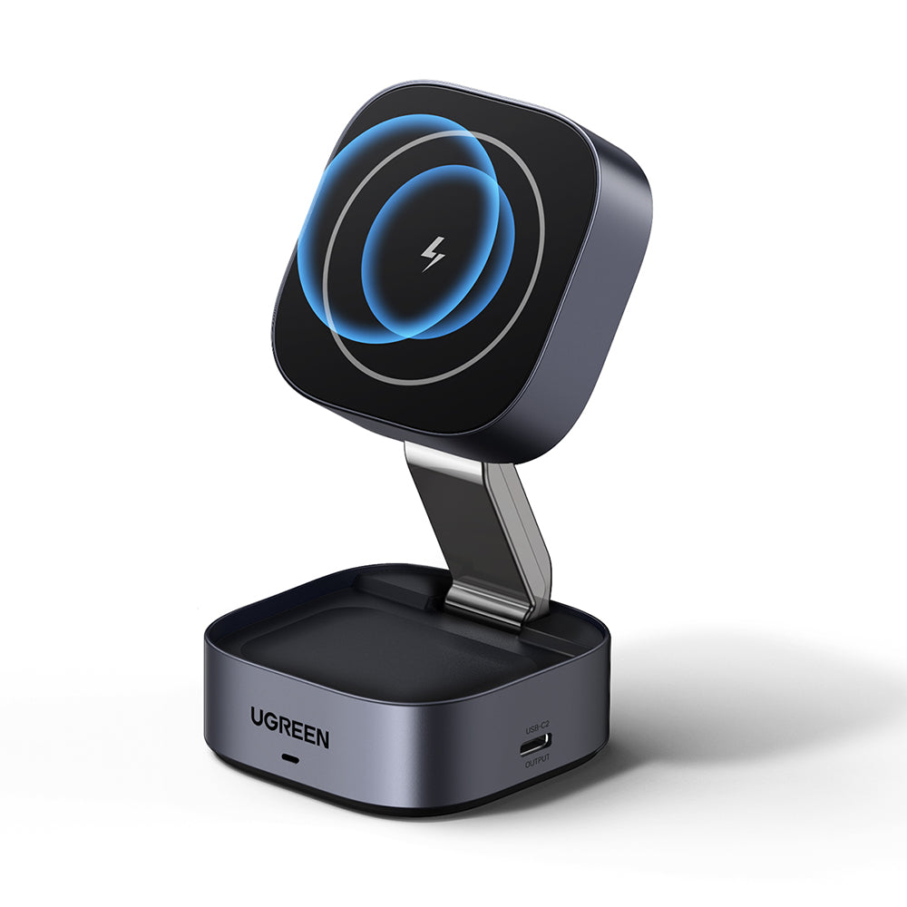 Caricabatterie Wireless UGREEN W526 3in1, 20W, 1.67A, 1 x USB-C, Nero