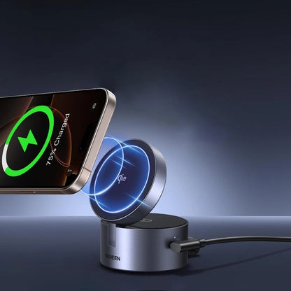 Caricabatterie Wireless UGREEN W712 (65148) 3in1, 25W, 1.67A, Grigio