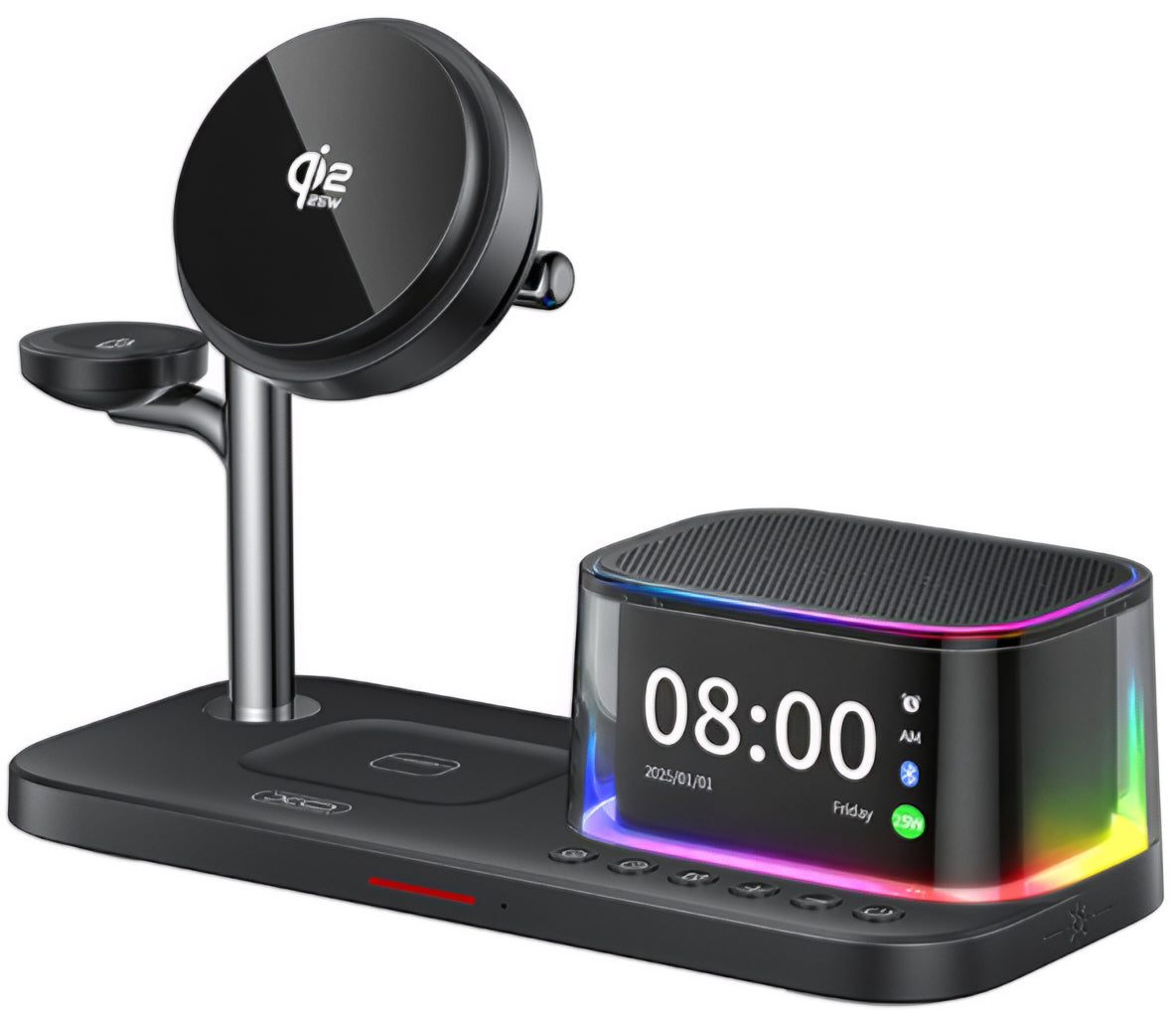 Caricatore da rete wireless XO Design CX045 3in1, 25W, Nero