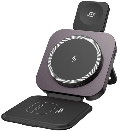 Wireless Network Charger XO Design CX035 3in1, 15W, 1.67A, Black, Resealed