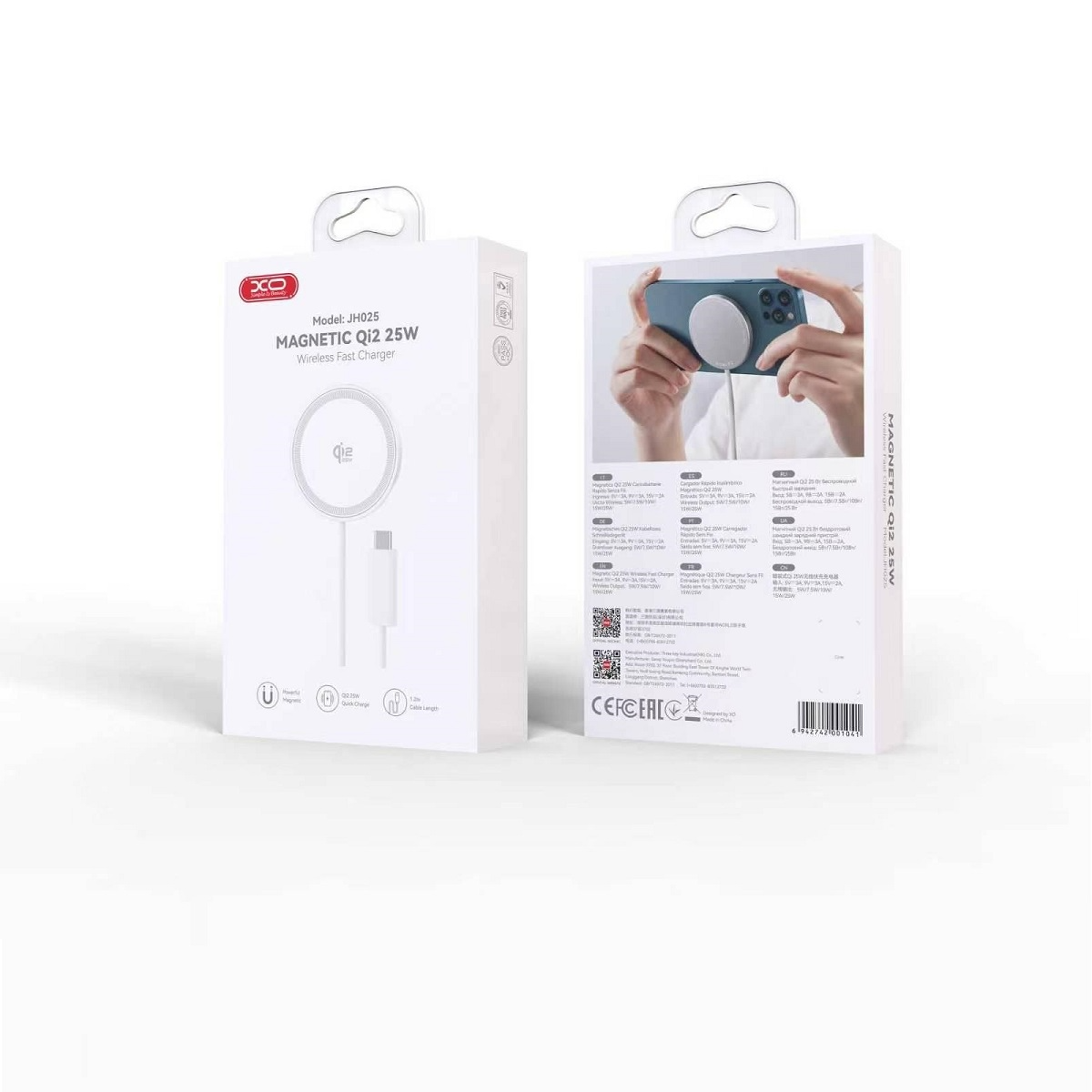 Caricatore Wireless da Rete XO Design JH025, 25W, 1.67A, Bianco