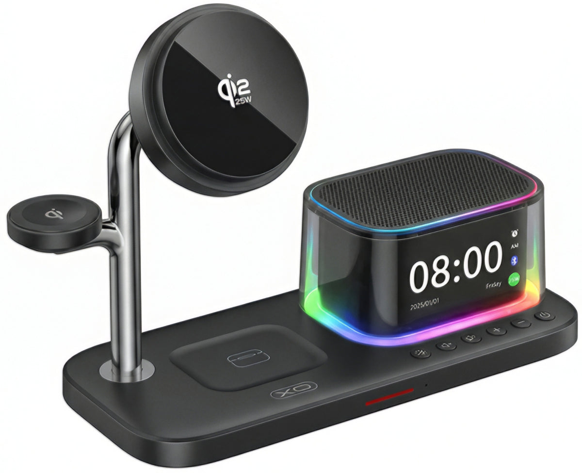 Caricatore da rete wireless XO Design CX045 3in1, 25W, Nero