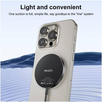 Caricabatterie Wireless Yesido DS21, 15W, 1.67A, Nero