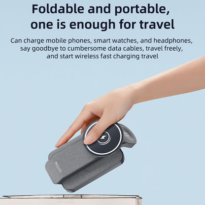 Caricabatterie Wireless Yesido DS26 3in1, 15W, 1.67A, Grigio