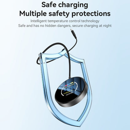 Caricabatterie Wireless Yesido DS28 Display, 15W, 1.67A, Nero