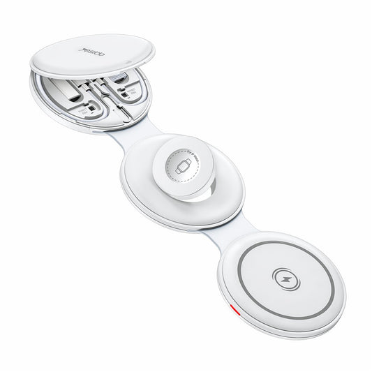 Caricabatterie Wireless Yesido DS29 5in1, 15W, 1.67A, Bianco