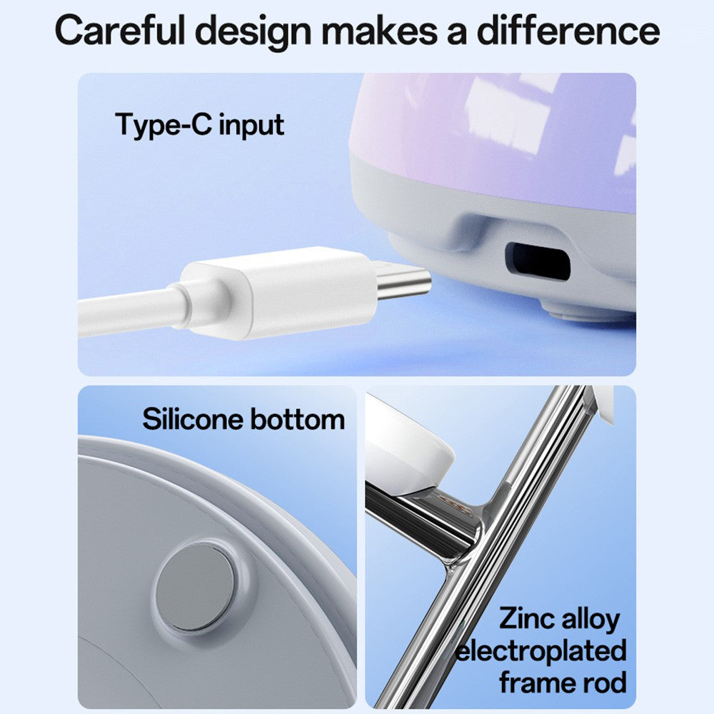 Caricabatterie Wireless Yesido DS31 3in1, 15W, 1.67A, Bianco