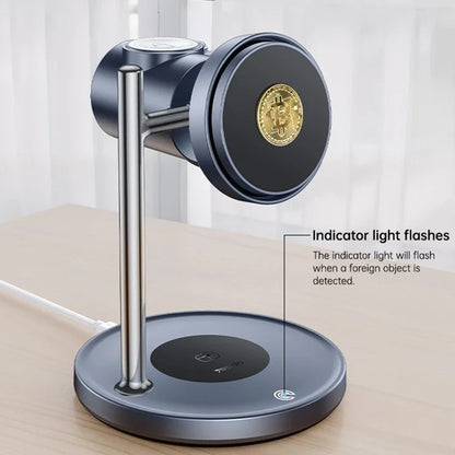 Caricabatterie Wireless Yesido DS40 3in1, 25W, 1.67A, Nero