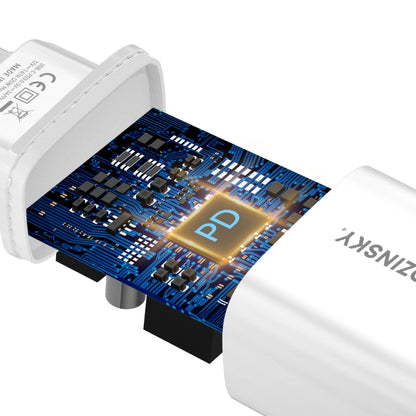 Caricatore da rete WZK WGWCCW, 20W, 3A, 1 x USB-C, Bianco