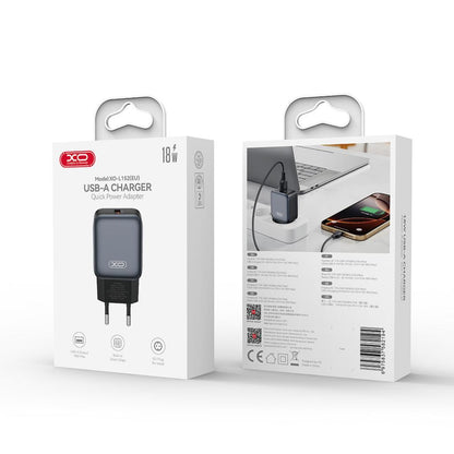 Caricabatterie Rete XO Design L152, 18W, 3A, 1 x USB-A, Nero