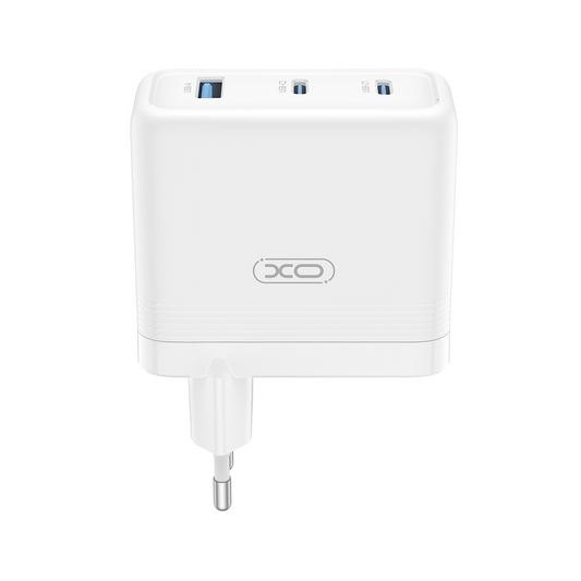 Caricabatterie Rete XO Design CE35, 100W, 5A, 1 x USB-A - 2 x USB-C, Bianco