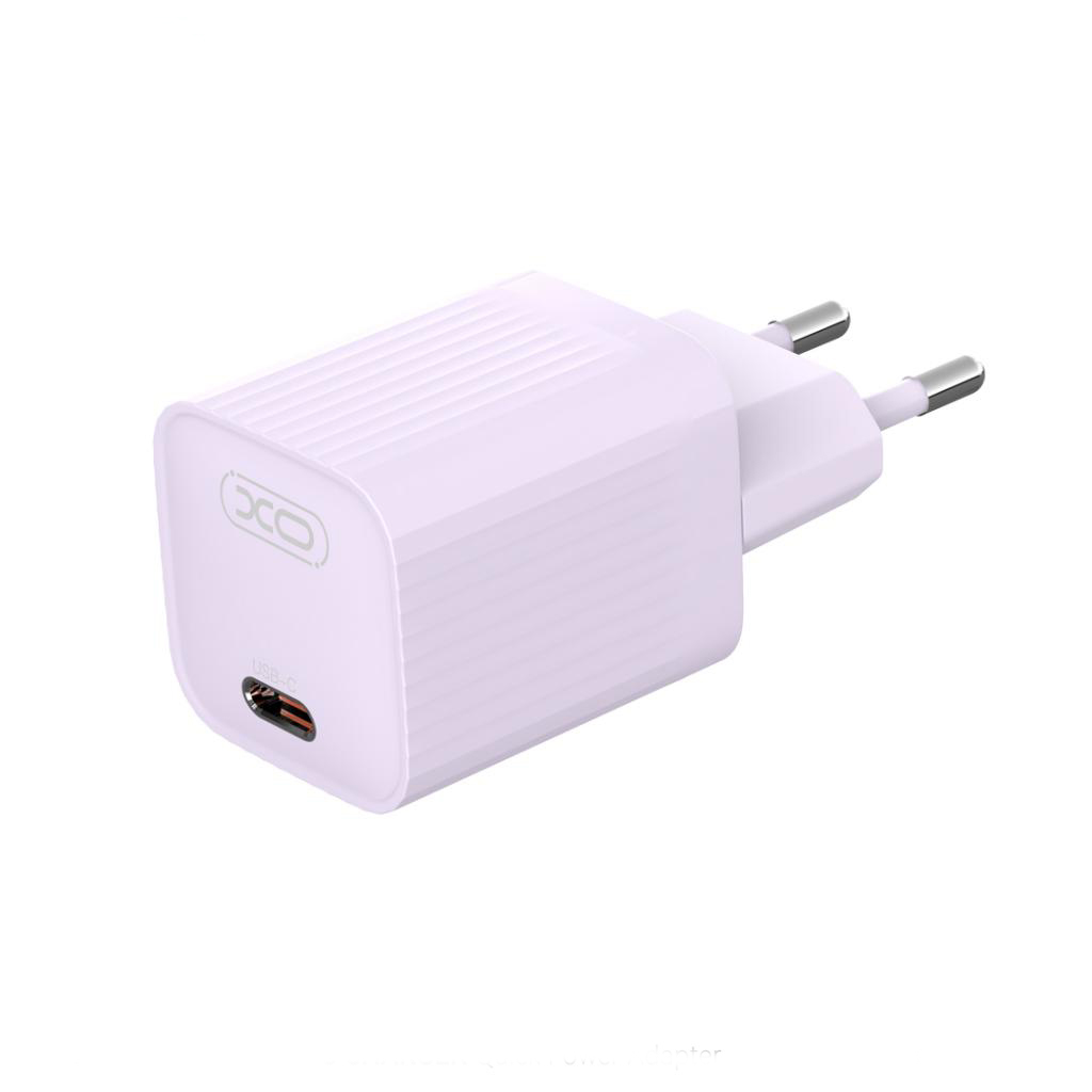 Caricatore da rete XO Design L148, 30W, 3A, 1 x USB-C, Viola