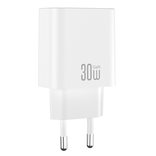 Caricatore da rete XO Design CE41, 30W, 3A, 1 x USB-C, Bianco