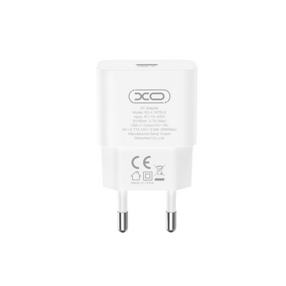 Caricabatterie Rete XO Design L167, 25W, 3A, 1 x USB-C, Bianco