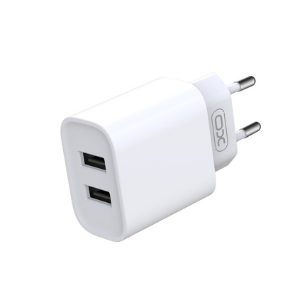 Caricabatterie Retea XO Design CE02C, 10.5W, 2.1A, 2 x USB-A, Bianco