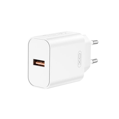 XO Design CE33 Network Charger, 18W, 3A, 1 x USB-A, White