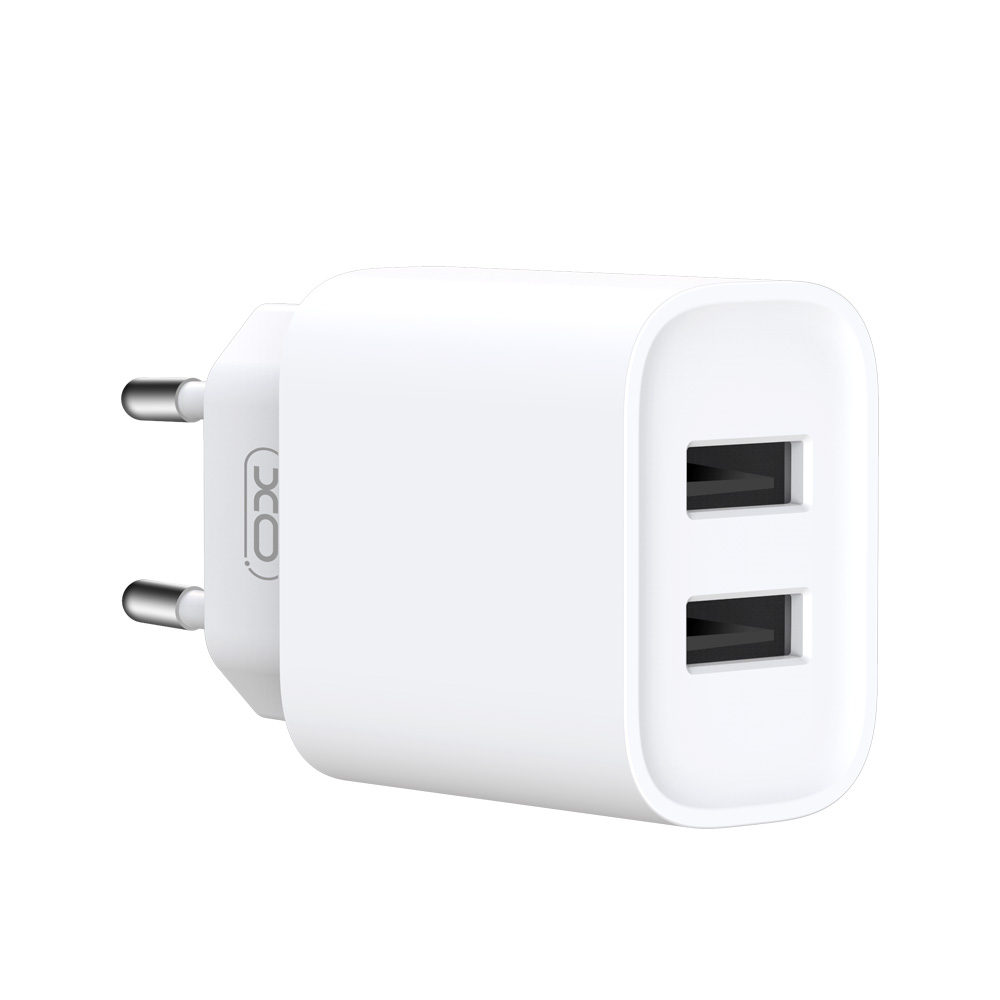 Caricabatterie Retea XO Design CE02C, 10.5W, 2.1A, 2 x USB-A, Bianco