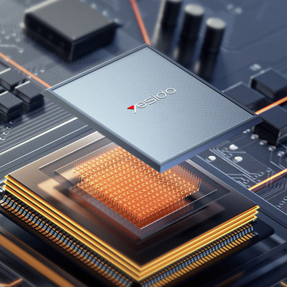 Caricabatterie Rete Yesido YC142, 100W, 5A, 1 x USB-A - 2 x USB-C, Nero