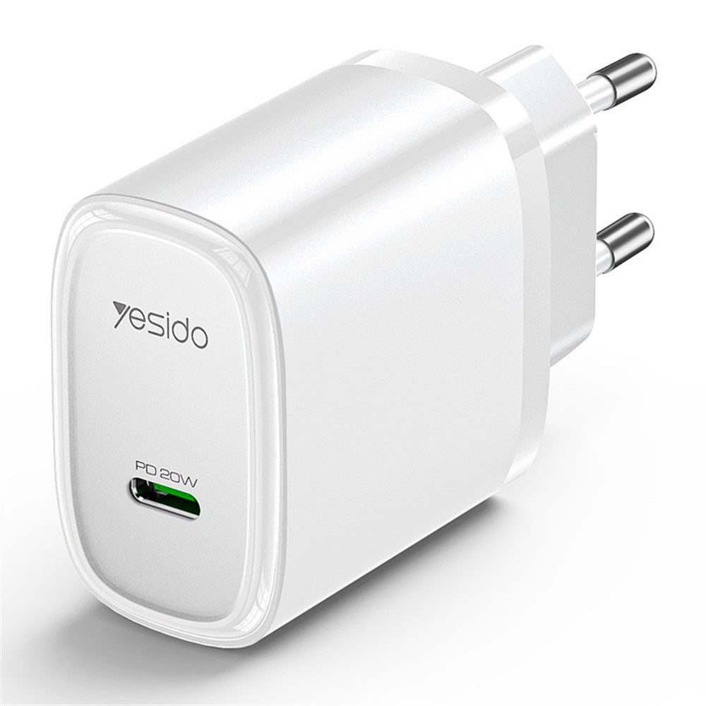 Caricabatterie Rete Yesido YC57, 20W, 3A, 1 x USB-C, Bianco