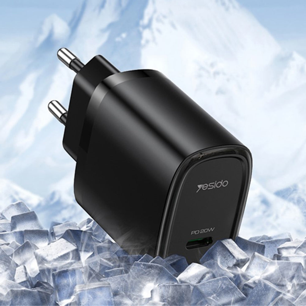 Caricabatterie Rete Yesido YC57, 20W, 3A, 1 x USB-C, Bianco