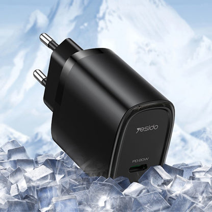 Caricabatterie Rete Yesido YC57, 20W, 3A, 1 x USB-C, Bianco