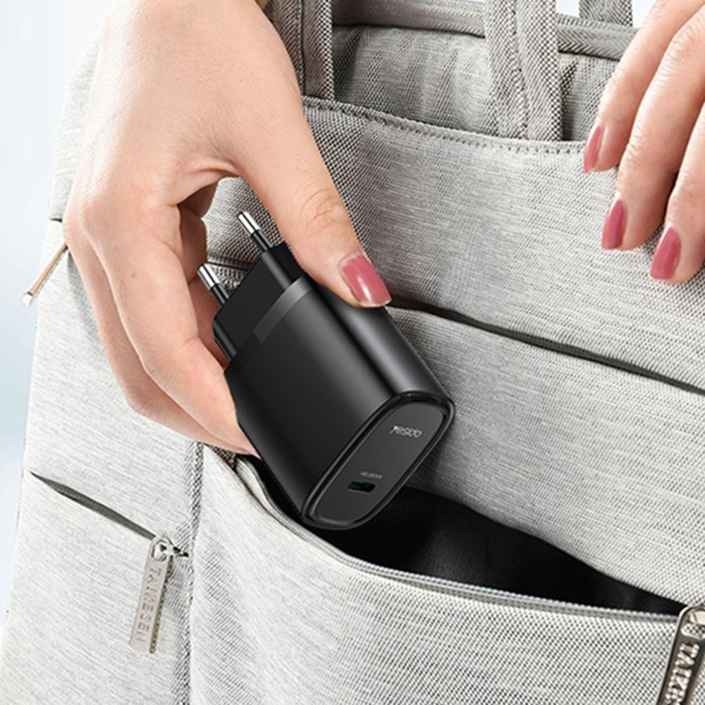 Caricabatterie Rete Yesido YC57, 20W, 3A, 1 x USB-C, Bianco