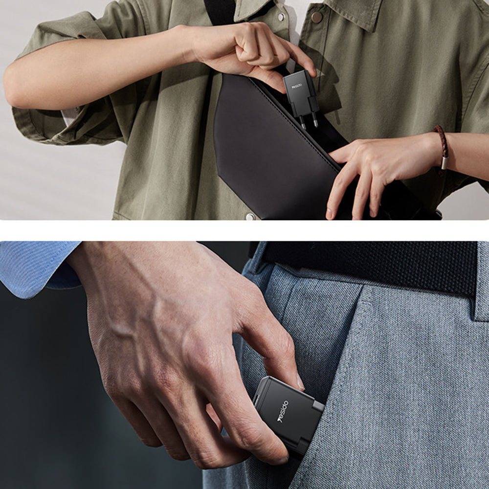 Caricabatterie Rete Yesido YC74, 30W, 3A, 1 x USB-C, Nero