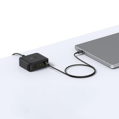 Caricabatterie Stazione Baseus EnerFill FH21, 120W, 3.25A, 2 x USB-A - 4 x USB-C, Nero E0120T00
