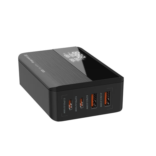 Caricabatterie Stazione ColorWay Display, 100W, 5A, 2 x USB-A - 2 x USB-C, Nero