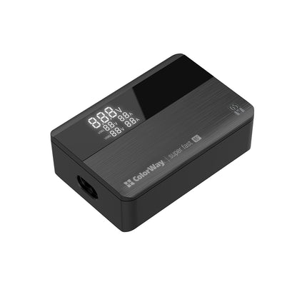 Caricabatterie Stazione ColorWay Display, 65W, 3.25A, 2 x USB-A - 2 x USB-C, Nero