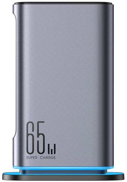 Caricatore Stazione Joyroom JR-TCM02 UK, 65W, 3.25A, 2 x USB-A - 4 x USB-C, Grigio