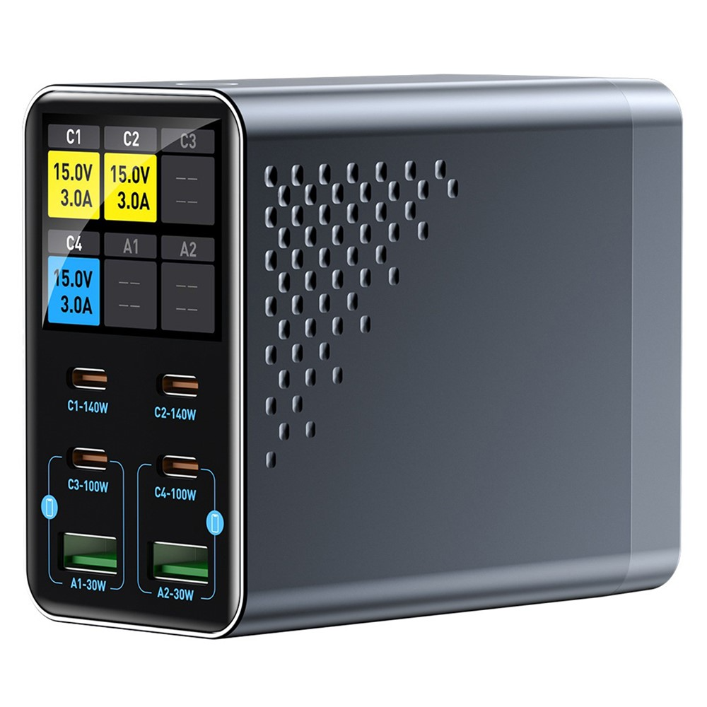 Caricatore Stazione OEM WLX-G3, 140W, 5A, 2 x USB-A - 4 x USB-C, Grigio