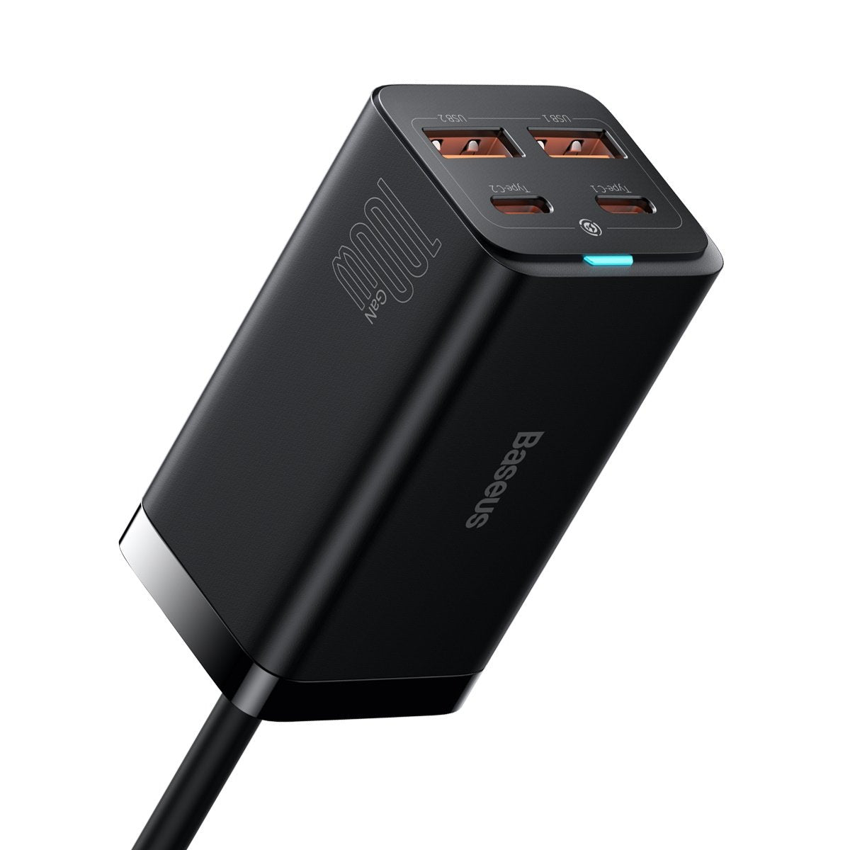 Caricabatterie Stazione USB-C Baseus GaN3 Pro, 100W, 5A, 2 x USB-A - 2 x USB-C, Nero, Ricondizionato CCGP000101