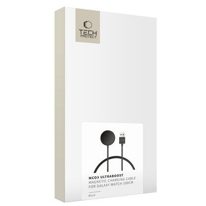 Tech-Protect MC03 Ultraboost Wireless Charger for Samsung Galaxy Watch Series, USB-A, Black