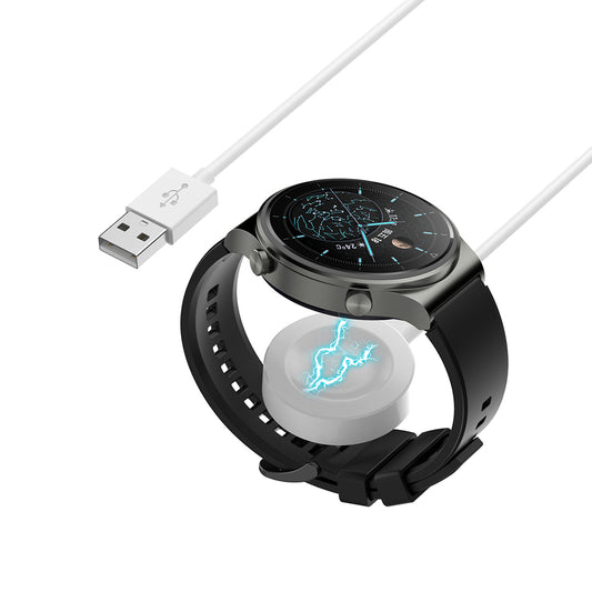 Caricabatterie Wireless Techsuit THC1 per Huawei Watch Series, USB-A, Bianco