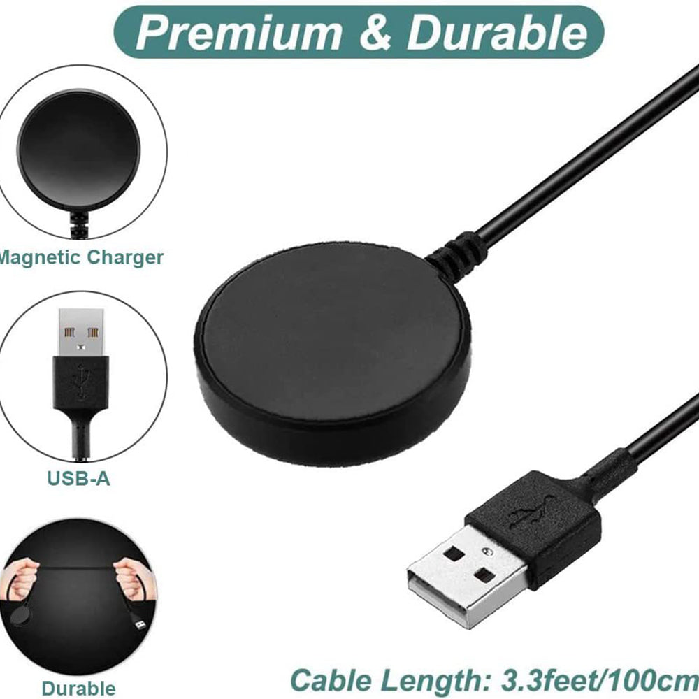 Caricabatterie Wireless Techsuit TSC12 per Samsung Galaxy Watch Series, USB-A, Nero