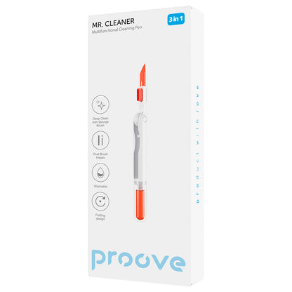 Strumento di Pulizia Proove Mr.Cleaner, 3in1, Bianco