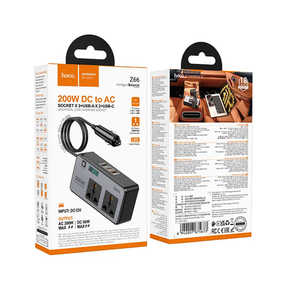 Inverter Elettrico Auto HOCO Z66, 200W