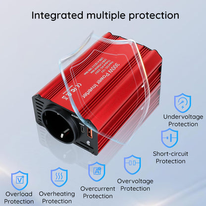 Techsuit FlexiCarVolt Electric Car Inverter, 300W